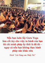 Nếu bạn luôn lấy Guru Yoga làm cốt tủy cho việc tu hành của bạn thì chỉ mình pháp ấy thôi là đã đủ – ngay cả nếu bạn không thực hành pháp nào khác nữa