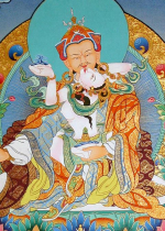 Tổ Do Khyentse nhận bốn quán đảnh từ các phối ngẫu của Guru Rinpoche